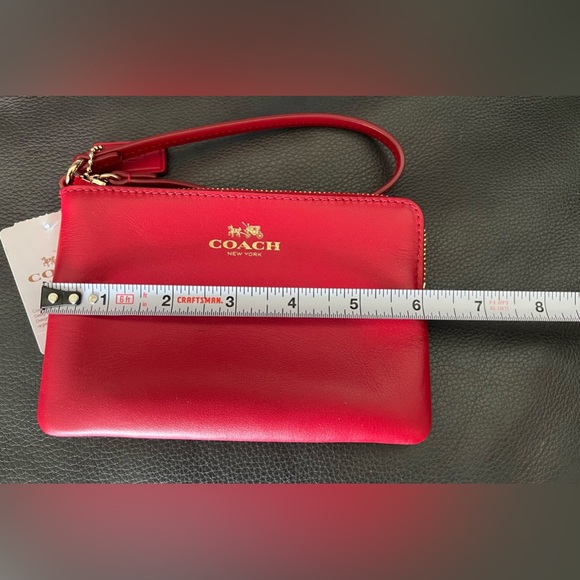 Coach Leather Wristlet in Red - Picture 10 of 11